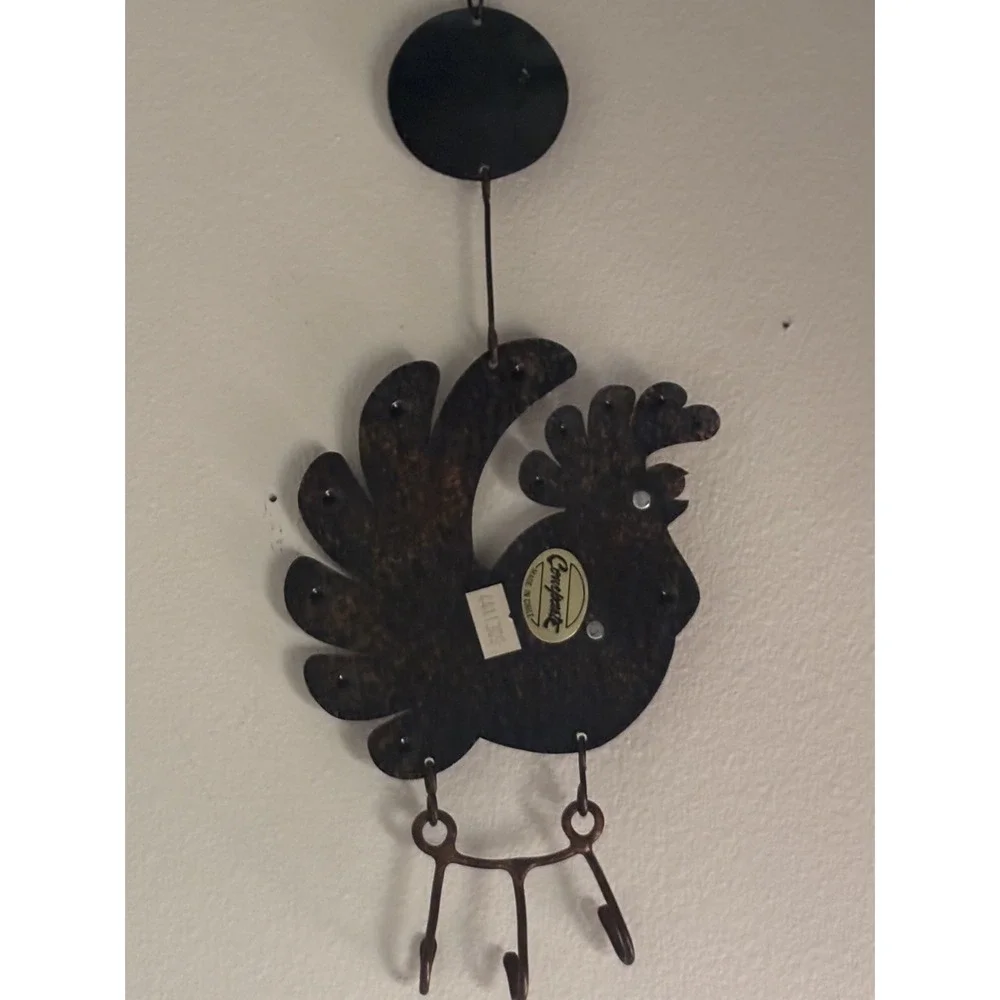 Cesar Vasquez Chile Copper Brass & Enamel Rooster handcrafted Wall Hanging